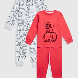 mothercare Boys Pack of 2 Graphic Printed Pure Cotton T-shirt with Joggers-image-58