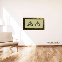 Chaque Decor Metal Dhokra Warli Art Wall Decor-image-26