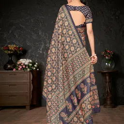 Mitera Ajrak Block Block Print Saree image 4