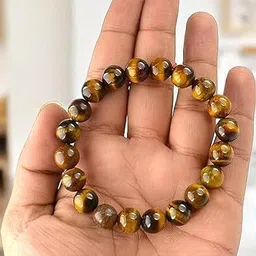 VIBESLE Adult's Tiger Eye Brown Ceramic Bracelet-picture-19