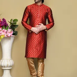 RANAK Men Embroidered Regular Kurta with Pyjamas-31