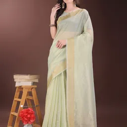 DIVASTRI Woven Design Zari Organza Saree-picture-35