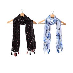 StoleVilla Multicoloured Floral Chiffon Stoles-image-51