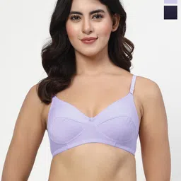 LILY Pack Of 2 Women Full Coverage Non Padded Non-Wired Regular Everyday Bra enimsaj-image-96
