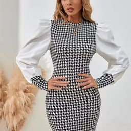 TJ FASHION Women Checked Bodycon Mini Dress-image-78
