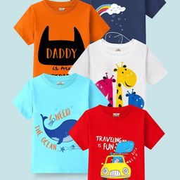 KUCHIPOO Boys 5 Printed Applique T-shirt-picture-29