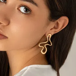 StyleCast x Revolte Gold-Plated Classic Chunky Drop Earrings-34
