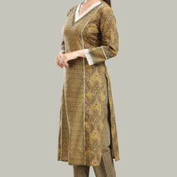 COTTON CULTURE Women Floral Printed Regular Pure Cotton Kurta with Trousers-image-59
