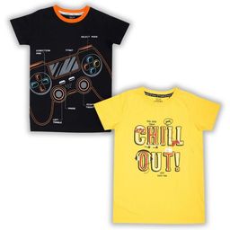 YALZZ Boys 2 Printed Applique T-shirt-image-57