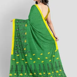 Lovwear Green Pure Cotton Sarees-picture-40