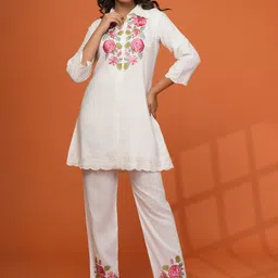 AUTUMN LANE Embroidered Shirt Collar Tunic & Trousers Co-Ords-image-128