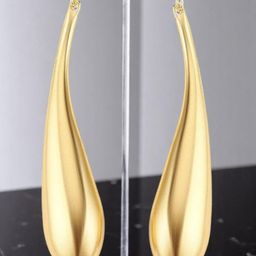 fabula Artificial Stones Studded Teardrop Shaped Drop Earrings-2