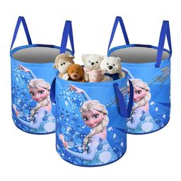 Kuber Industries Blue 3 Pieces Printed Foldable Laundry Bag 45L-picture-44
