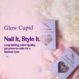 GLOW CUPID Set Of 25 Reusable Press On Nails Kit - Purple Reverie image 5