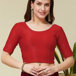 KALINI Woven Design Cotton Saree Blouse-image-76
