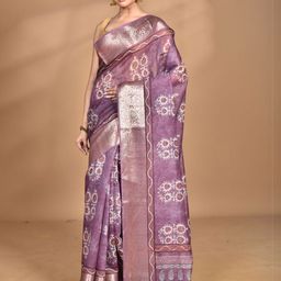 Morchari Ethnic Motifs Printed Chanderi Digital Print Saree-image-24
