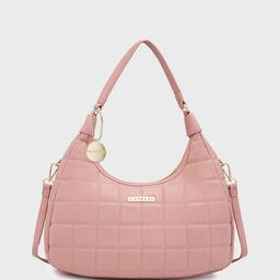 DressBerry X CAPRESE Checked Structured Handheld Bag with Quilted-13