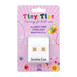 STUDEX Unisex Stainless Steel 24K Gold-Plated Cubic Zirconia Studded Circular Shaped Studs-18