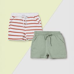 max Boys Striped Regular Fit Cotton Shorts-picture-20