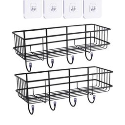 Wall Mount Self-Adhesive Storage Basket-18