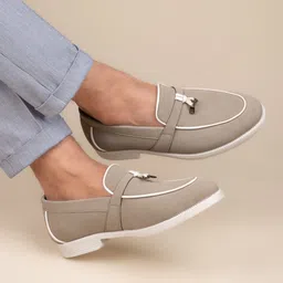 SNEAKLAB TYCOON Men's Grey VEGAN LEATHER Casual Loafers Loafers For Men-picture-15