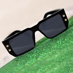 DressBerry Unisex Browline Sunglasses with UV Protected Lens DBSG24-037-BK-11
