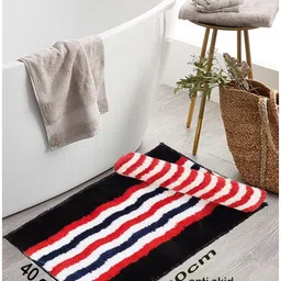 CROWN MATTINGS Red 1400 GSM Microfibre Bath Rugs-picture-47