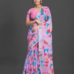 NIRMAL CREATION Abstract Printed Saree image 4