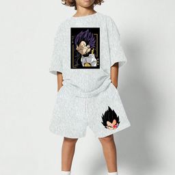 MODARUE Boys Anime Printed Round Neck T-shirt With Shorts-image-96