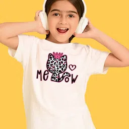 NUSYL Girls Graphic Printed Round Neck Oversized T-shirt-picture-51