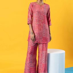 HUKUM Printed Three Quarter Sleeve Tunic & Trouser Co-Ords-picture-36