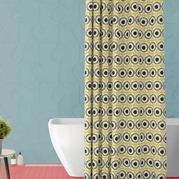 ArtzFolio White & Yellow Printed Shower Curtains-image-91