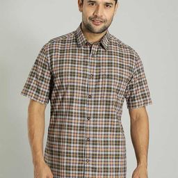 Indian Terrain Men Slim Fit Checked Casual Shirt-picture-48