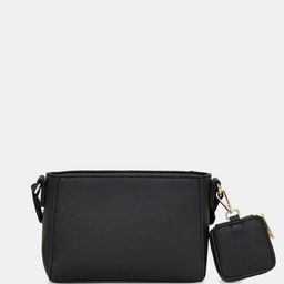 Forever Glam by Pantaloons Colourblocked PU Structured Sling Bag image 3