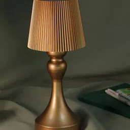 Art Street Gold-Toned Textured Acrylic Contemporary Frusturical Shaped Table Lamp-18