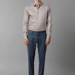 The Collection Classic Slim Fit Spread Collar Cotton Formal Shirt-image-68