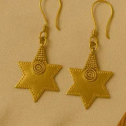 Unravel India Star Shaped Drop Earrings-picture-3