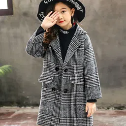 StyleCast x Revolte Girls Checked Notched Lapel Overcoat-image-55