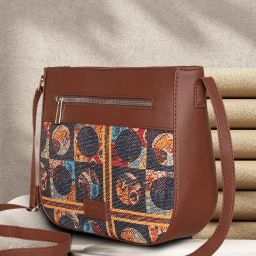Black Women Sling Bag African Art U Shaped Sling Bag-image-100