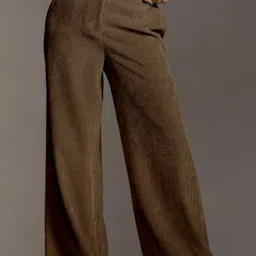 rajovati Women Relaxed Brown Polyester Trousers-picture-39