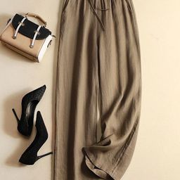 miss mosa by akanksha Alamode By Akanksha Manon Statement Linen Pants In Brown-picture-13