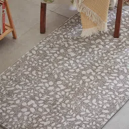 Home Centre Brown Floral Polyester Carpet-picture-27