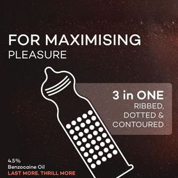 Manforce Men Set Of 6 Overtime Dotted Condom- 10-Pcs Each- Orange image 4