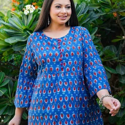 IKRASS Geometrical Printed Cotton Top-image-67