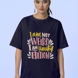 Reifica Women Typography Printed Drop-Shoulder Sleeves Pockets T-shirt-image-30