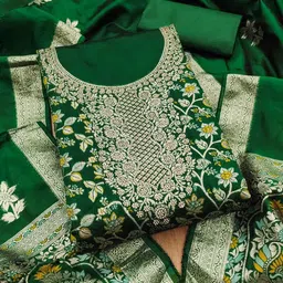 Rangtulika Ethnics Organza Unstitched Dress Material-picture-2