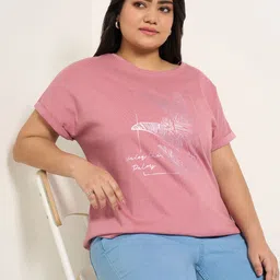 Honey Curvytude by Pantaloons Print Cotton short Top-picture-16