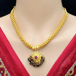 COLOUR OUR DREAMS Gold-Plated Brass Mangalsutra-75