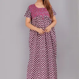 AAKARSHANA CREATION Women Printed Cotton Nightdress-picture-23