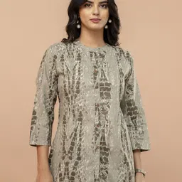 FERANOID Mandarin Collar Printed Ethnic Tunic-picture-11